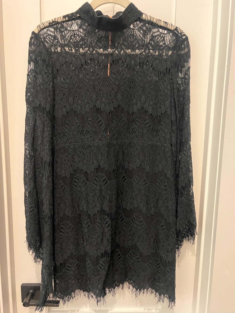 MINKPINK Black Lace Dress with Rose Gold Zipper